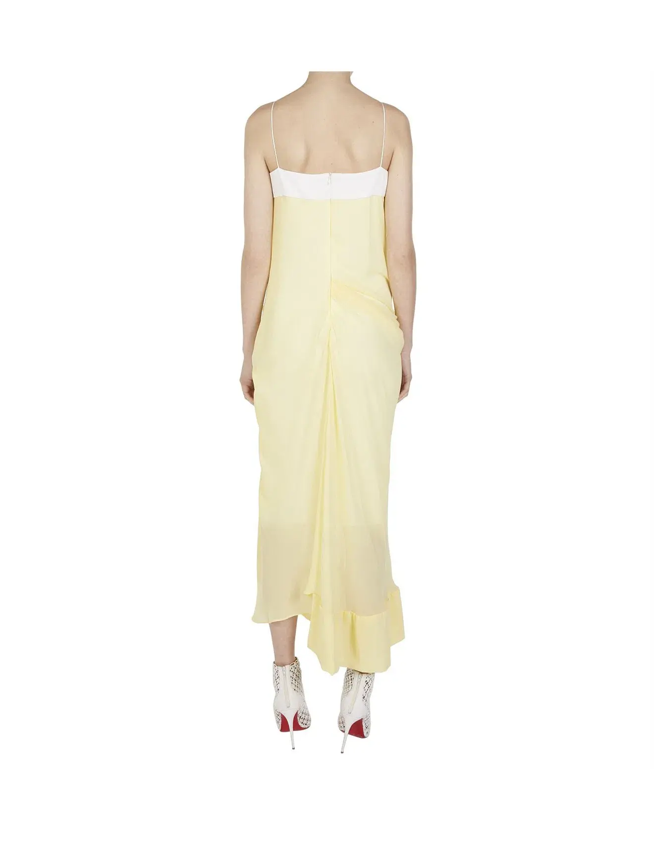 Christopher Esber Waffled Hem Yellow Dress Size AU 8 - Image 4