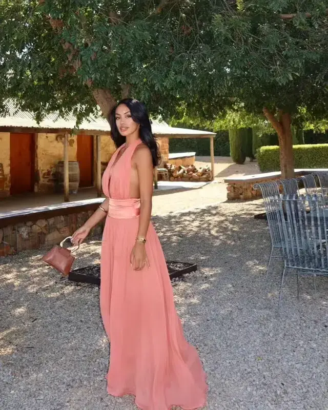 Arcina Ori Serena Dress Maxi Coral Size AU 12 - Image 4