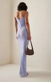 Christopher Esber Moulded Venus Gown Blue Size 8 - Image 3