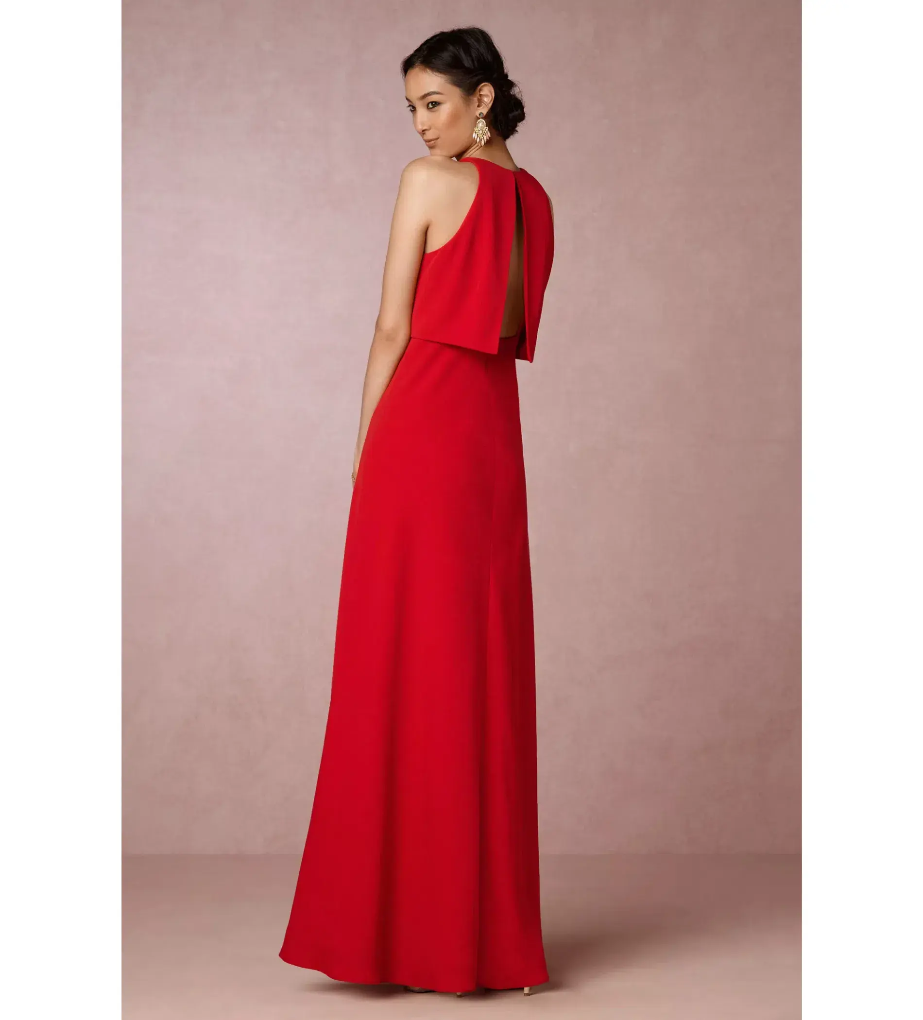 Jill Stuart Iva Crepe Maxi Dress in Red Size AU 10 - Image 2