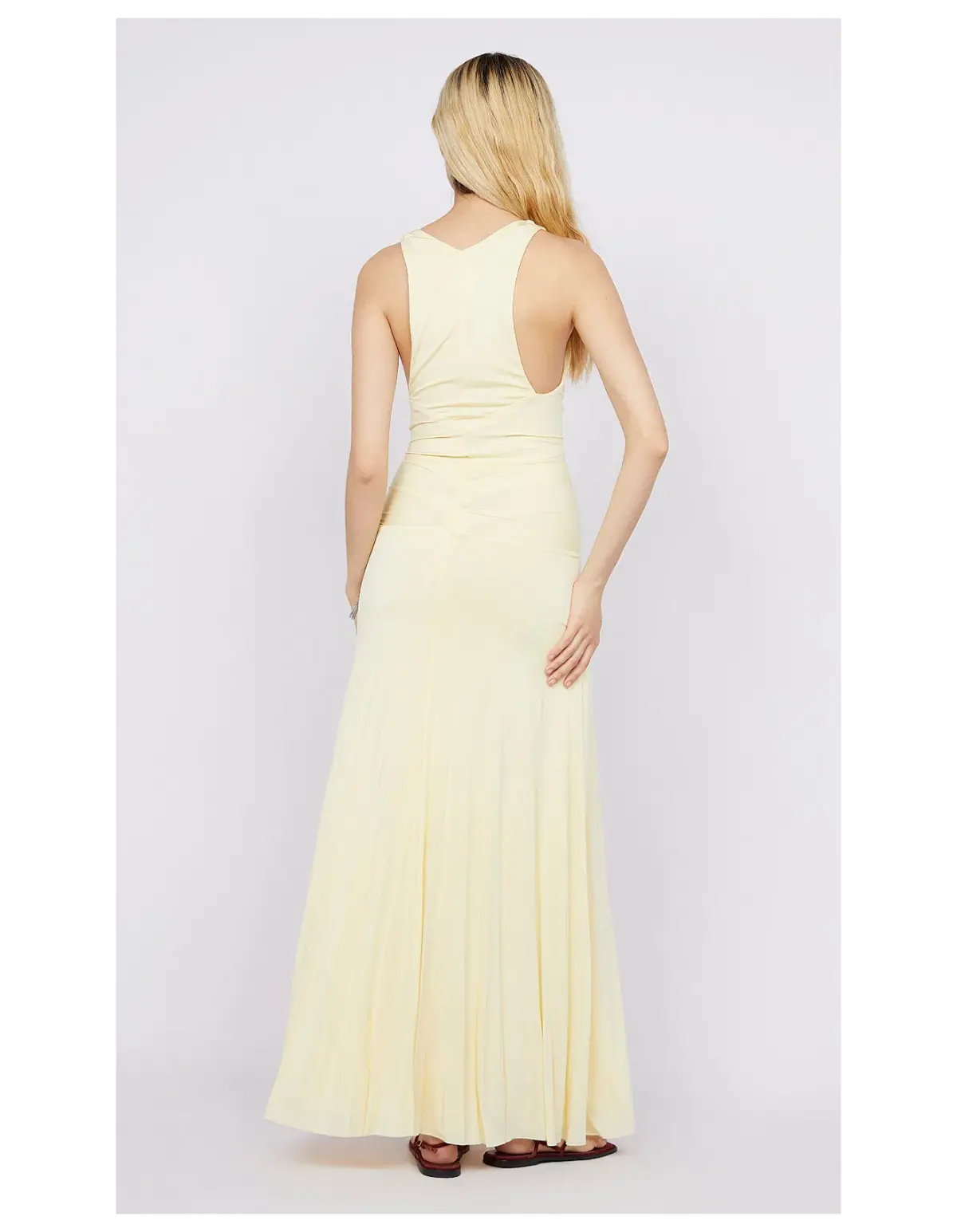 Bec & Bridge Greta Gown Maxi Dress in  Butter Size AU 6 - Image 3