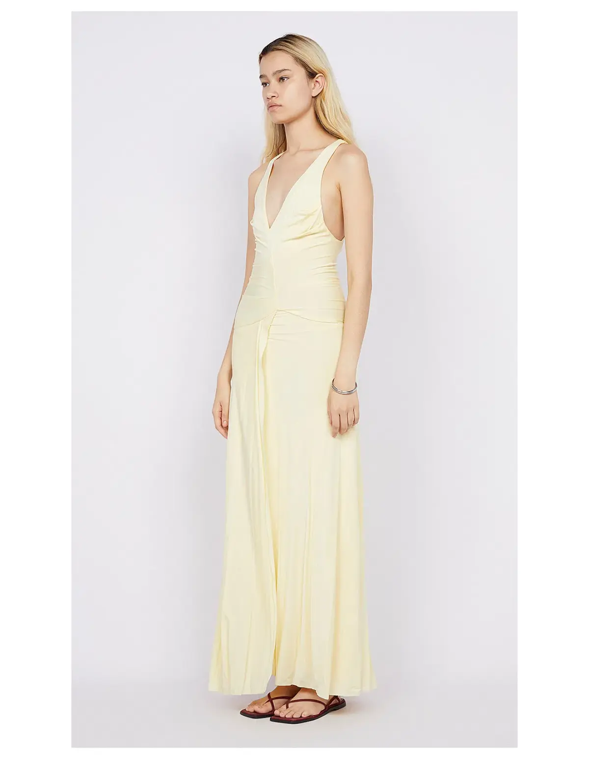 Bec & Bridge Greta Gown Maxi Dress in  Butter Size AU 6 - Image 2