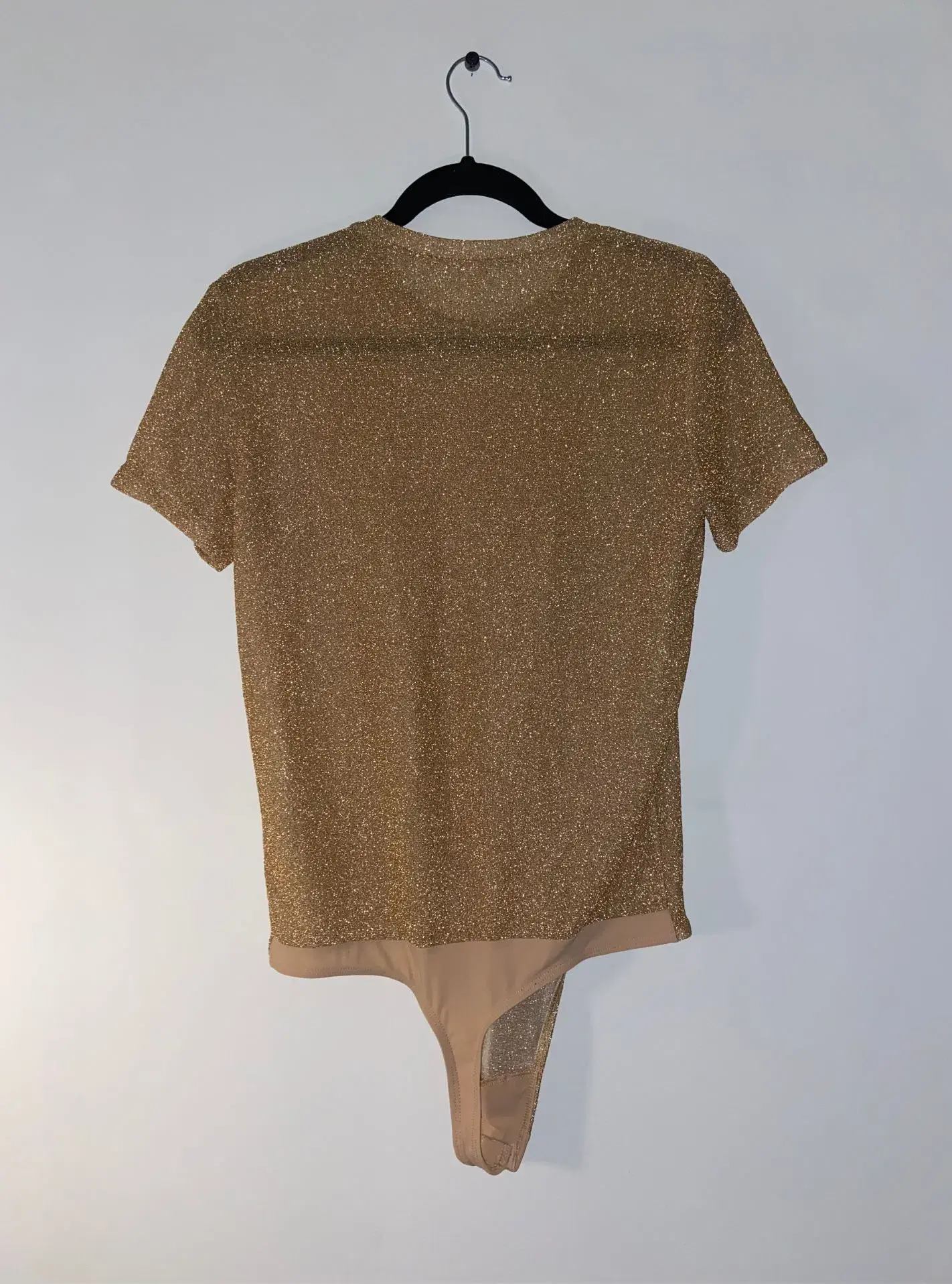 Alix Shortsleeved Bodysuit Gold Lame Size XS / AU 6 - Image 2