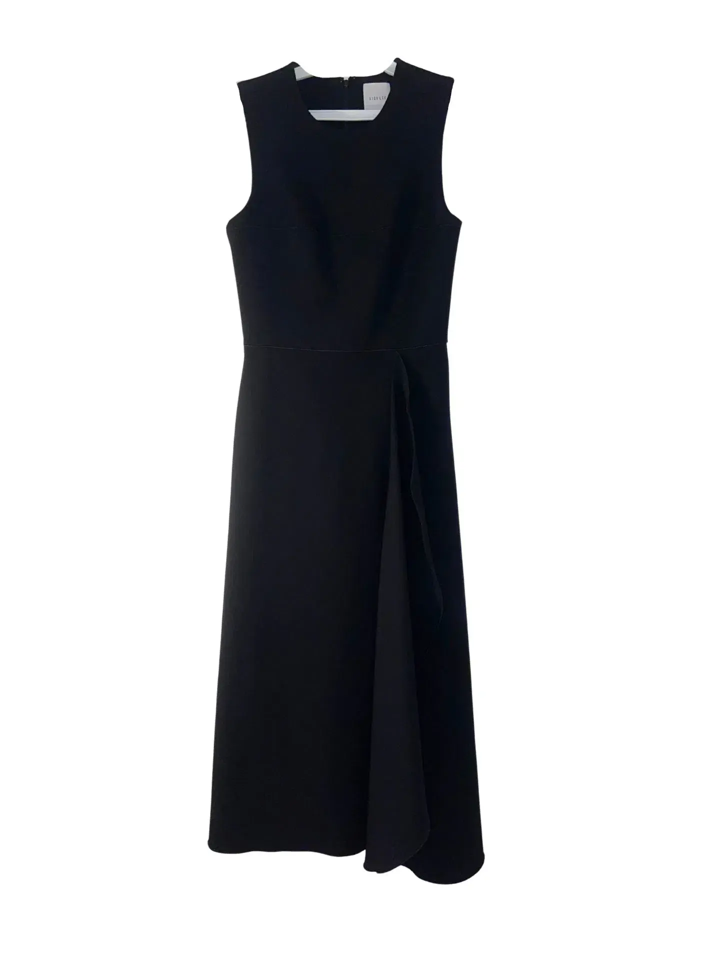 Dion Lee Fitted Polyurethane Midi Dress in Black Japanese Fabric Size 6 - Image 1
