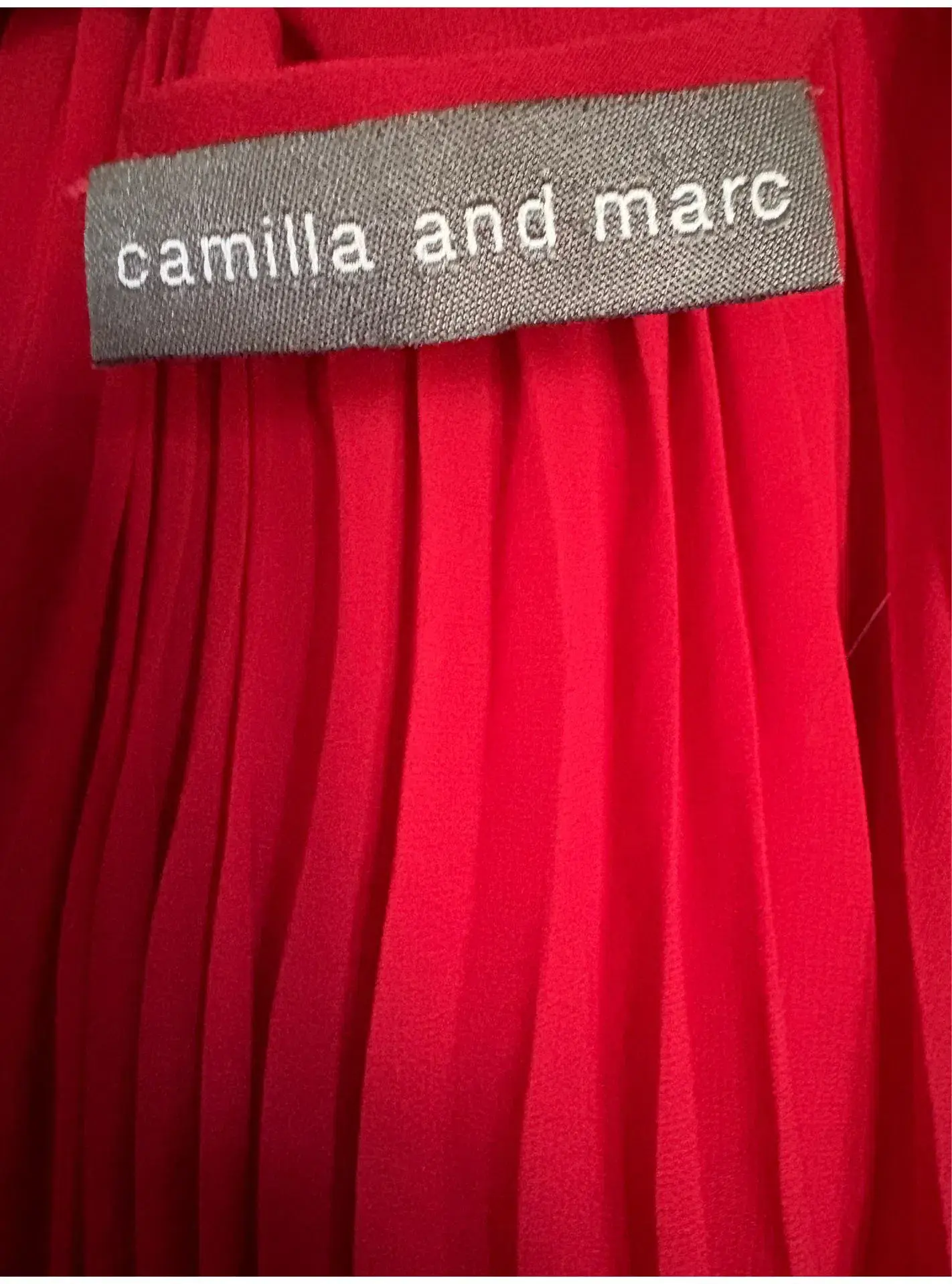 Camilla and Marc Vintage Pleated Mini Dress Red Size 6 - Image 3