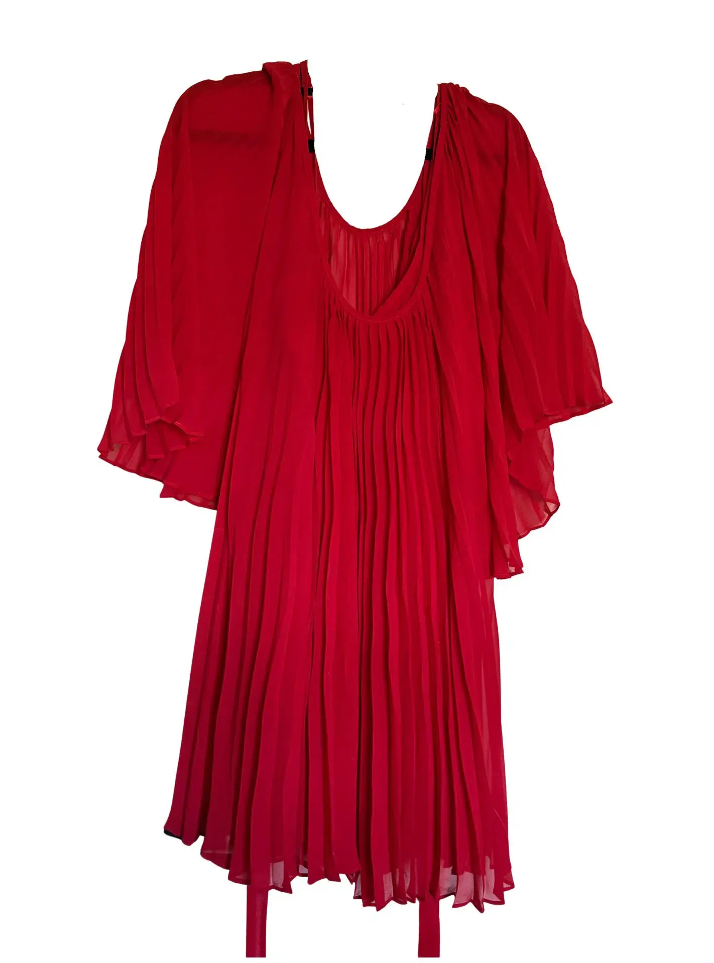 Camilla and Marc Vintage Pleated Mini Dress Red Size 6 - Image 1