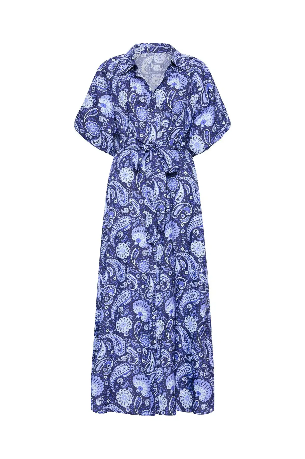 Palm Noosa Carla Dress Blue Paisley Size AU 8 - Image 3