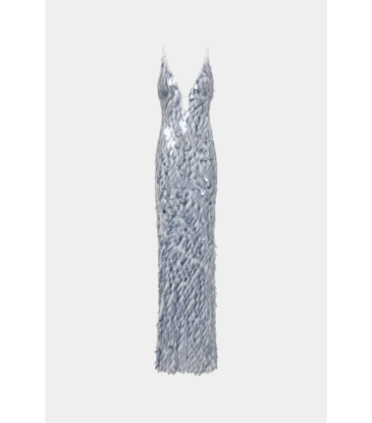 Misha Sapphire Sequin Maxi Dress Grey Size 12/L - Image 6