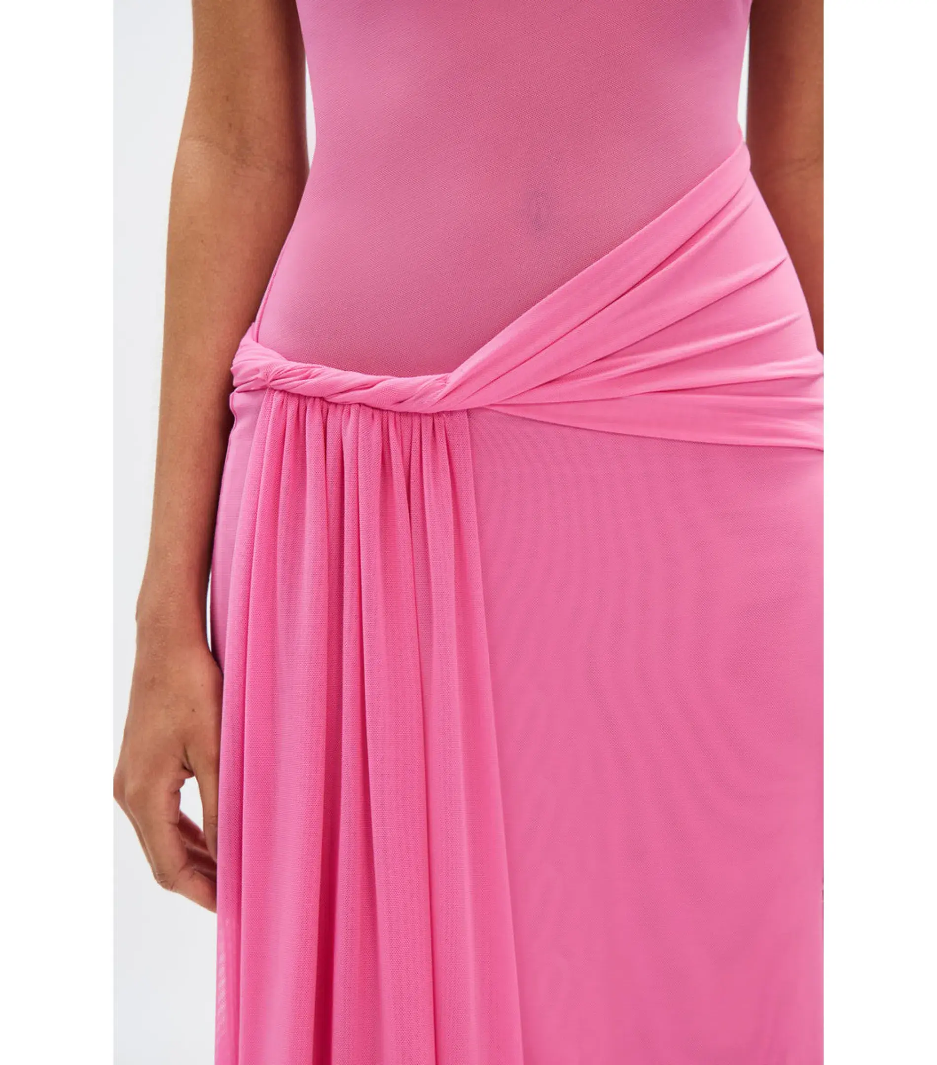 MISHA Sisal Mesh Maxi Dress Orchid Pink Size 10/M - Image 4