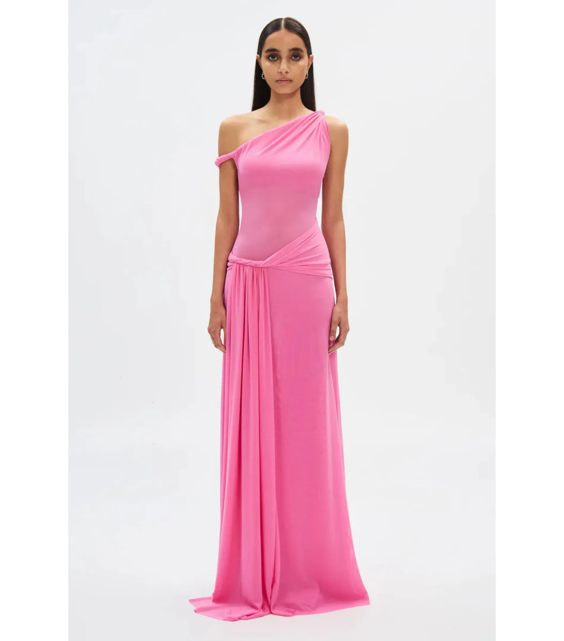 MISHA Sisal Mesh Maxi Dress Orchid Pink Size 10/M - Image 1