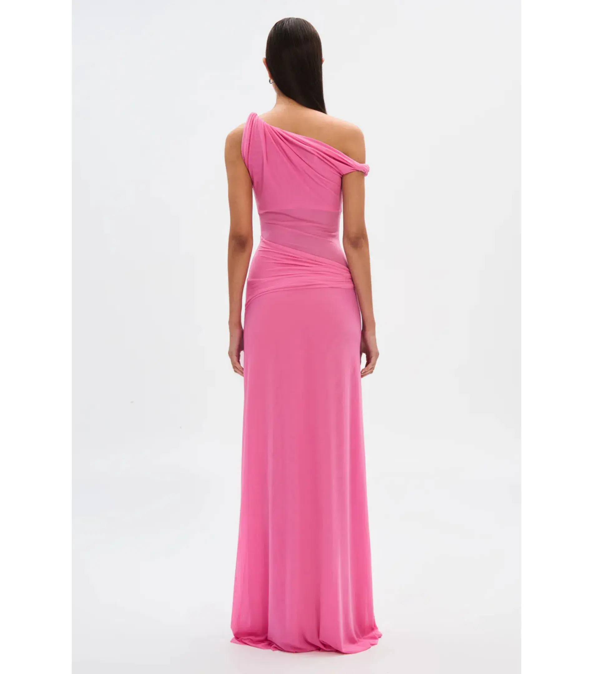 MISHA Sisal Mesh Maxi Dress Orchid Pink Size 10/M - Image 5