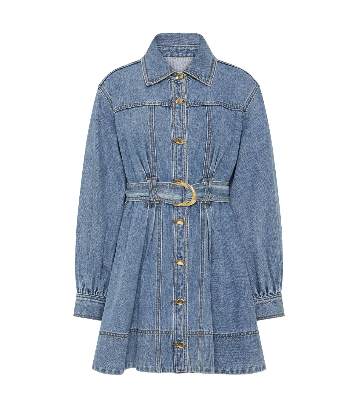 Aje Lane Denim Mini Dress Coastal Wash Size AU 8 - Image 6