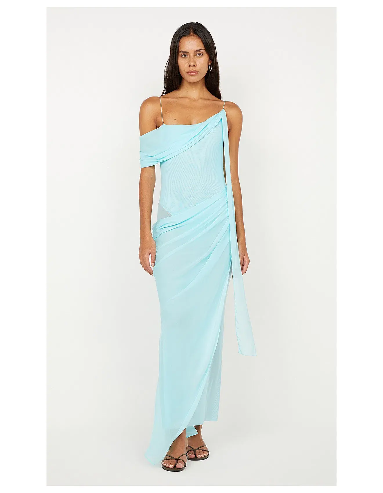 Bec & Bridge Danka Asym Maxi Dress in Turquoise Size 8 - Image 1
