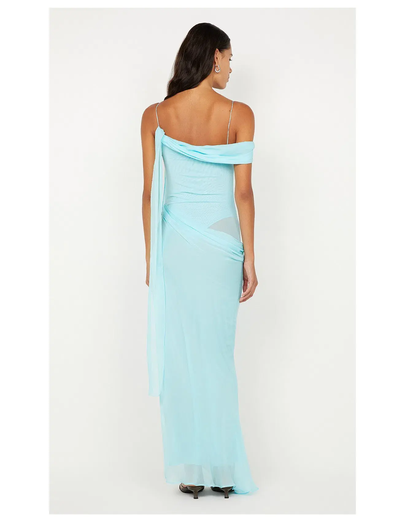 Bec & Bridge Danka Asym Maxi Dress in Turquoise Size 8 - Image 3