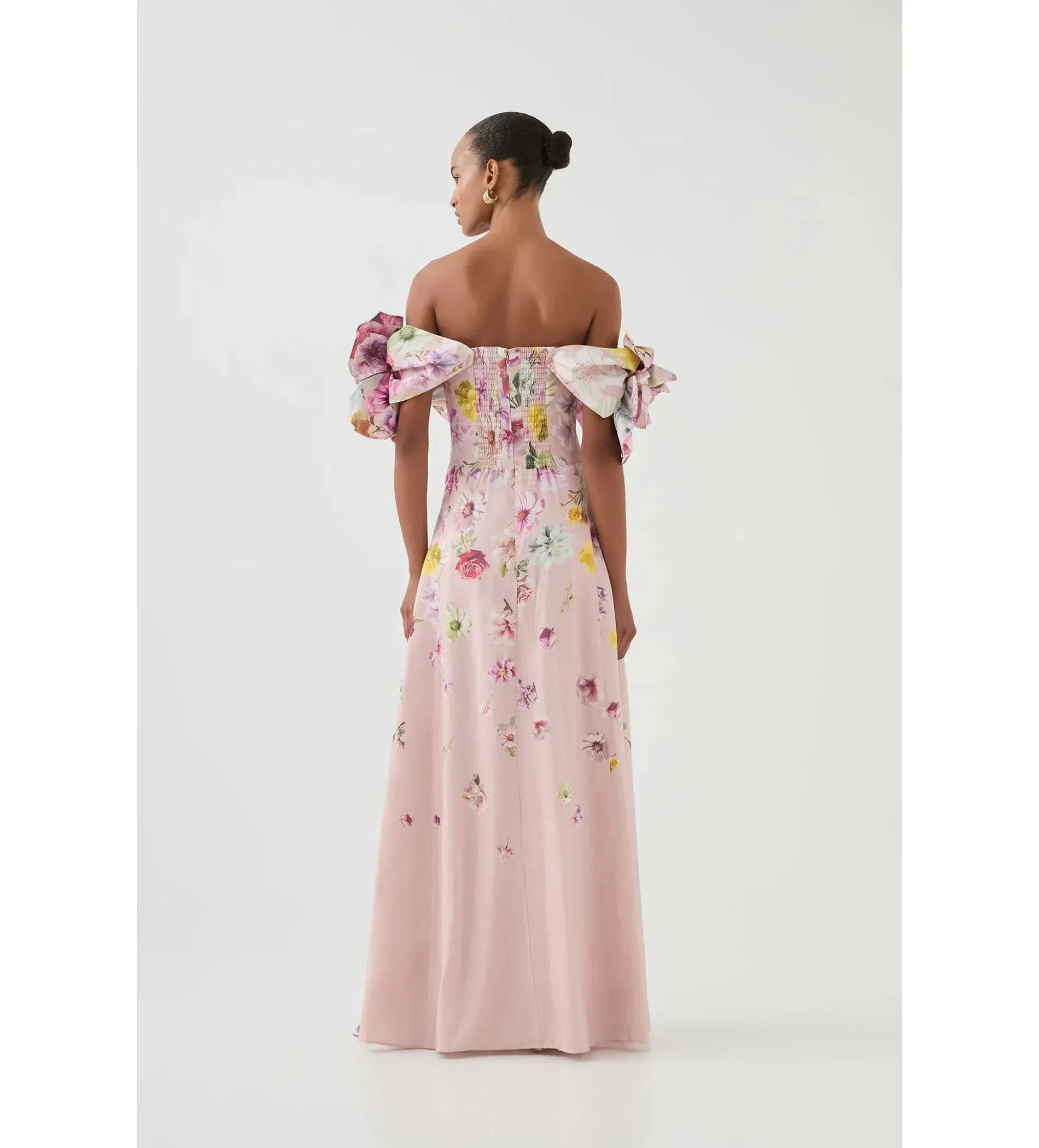 Aje Misha Maxi Dress Pink Collage Floral Size AU 10 - Image 5
