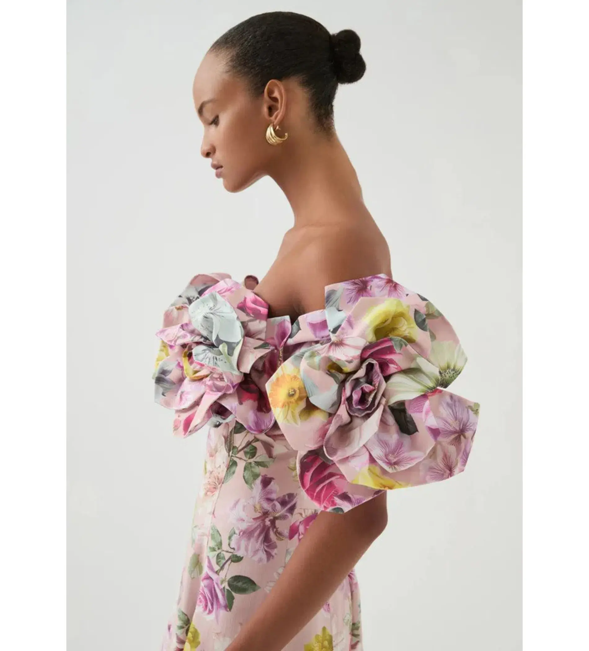 Aje Misha Maxi Dress Pink Collage Floral Size AU 10 - Image 4