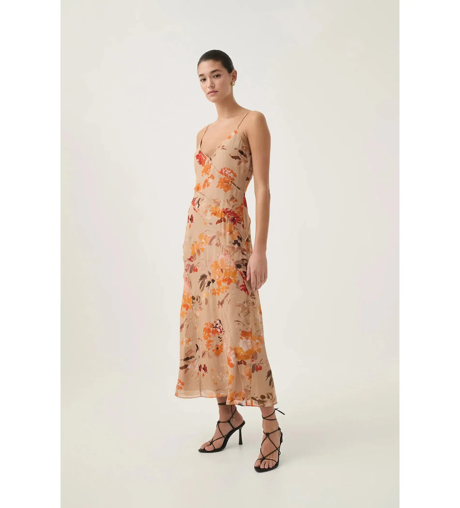 Aje Exurbia Seamed Midi Dress Meadow Blooms Size AU 10 - Image 3