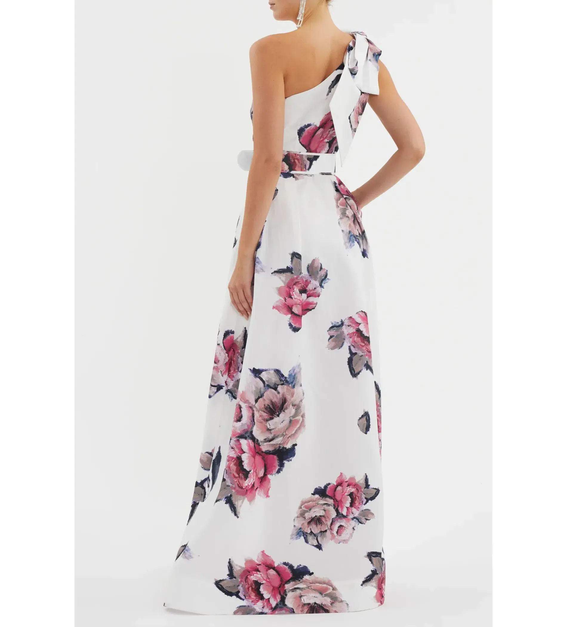 Rebecca Vallance Aveline One Shoulder Gown White Floral Size AU 10 - Image 3