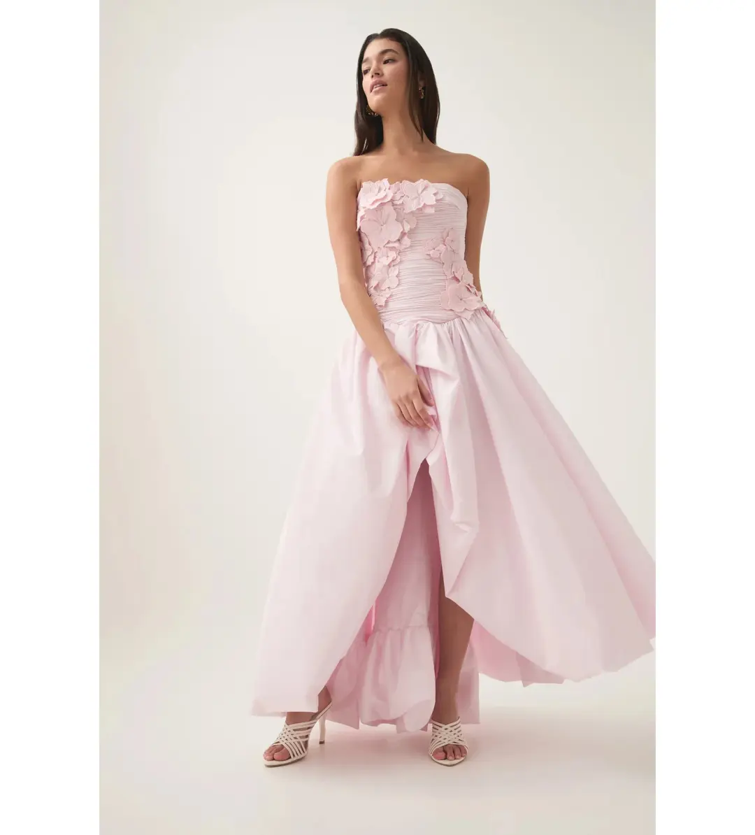 Aje Splendour Flower Gown Pastel Pink Size AU 10 for rent on The Volte - main image