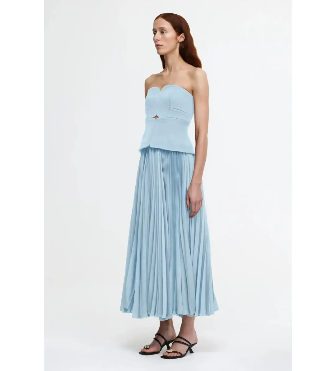 Acler Avonlea Midi Dress Celeste Blue Size AU 8 for rent on The Volte - main image