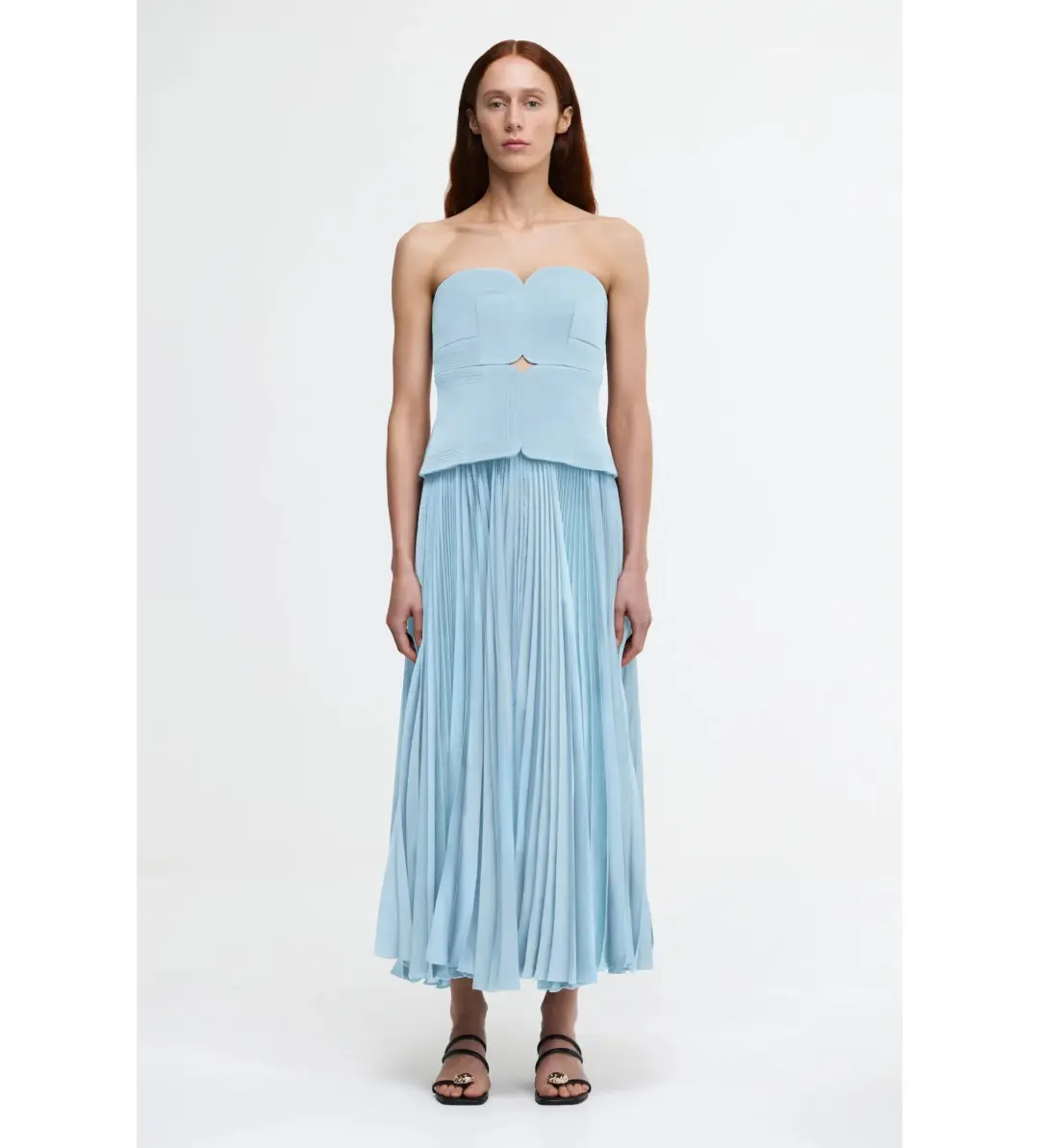 Acler Avonlea Midi Dress Celeste Blue Size AU 8 for rent on The Volte - main image