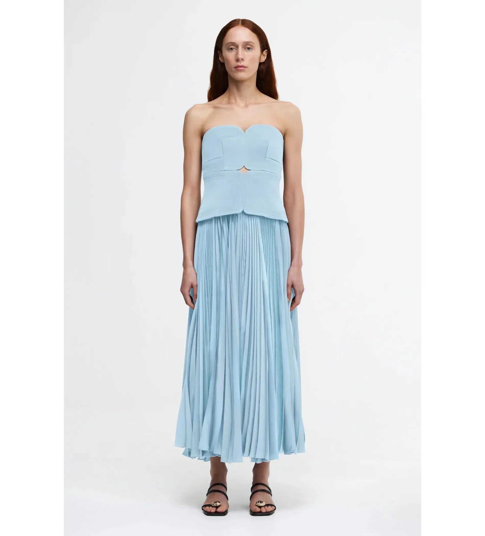 Acler Avonlea Midi Dress Celeste Blue Size AU 8 - Image 1