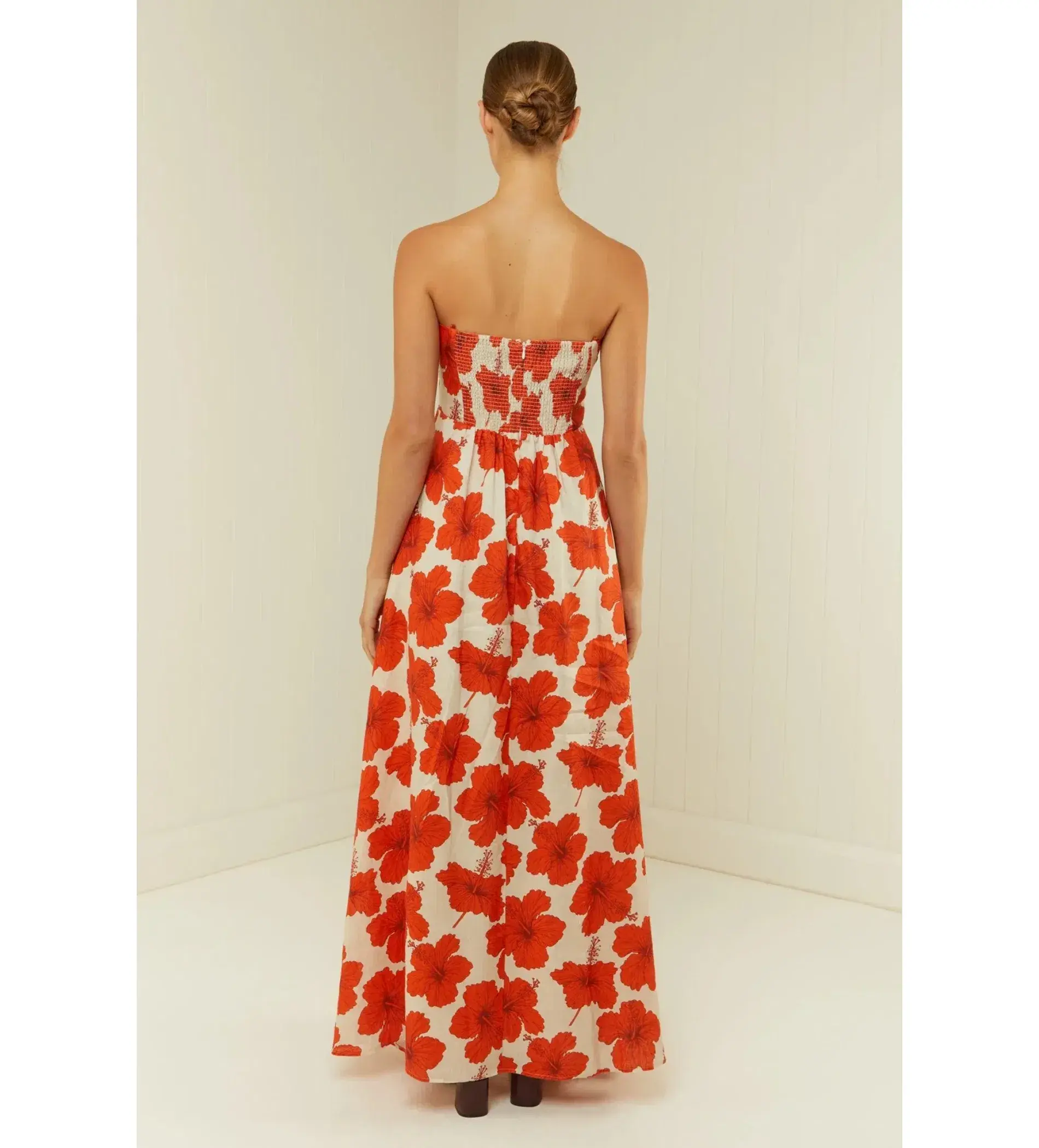 Palm Noosa Primrose Maxi Dress Red Hibiscus Size AU 10 - Image 4