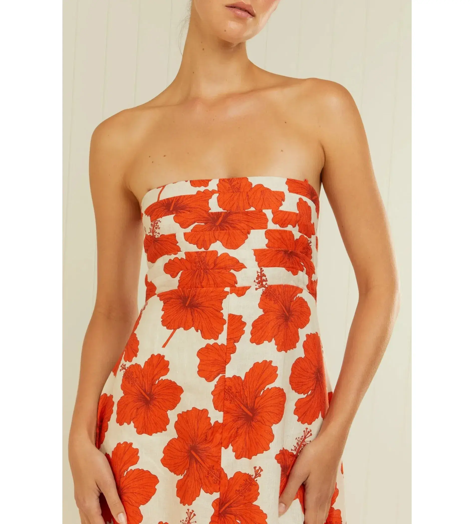 Palm Noosa Primrose Maxi Dress Red Hibiscus Size AU 10 - Image 5