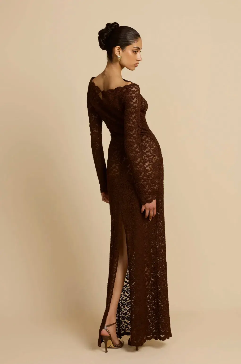 Arcina Ori Monet Gown Brown Size AU 8 - Image 4