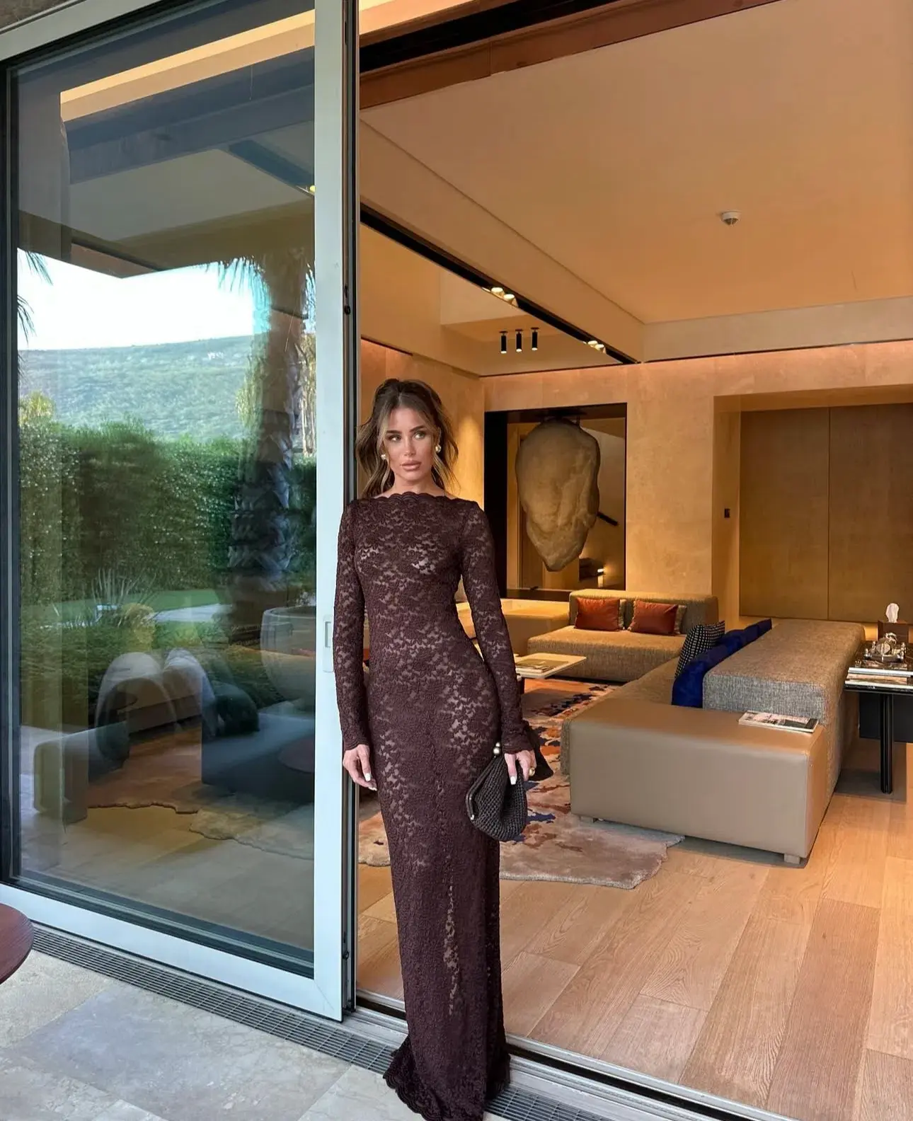 Arcina Ori Monet Gown Brown Size AU 8 - Image 5