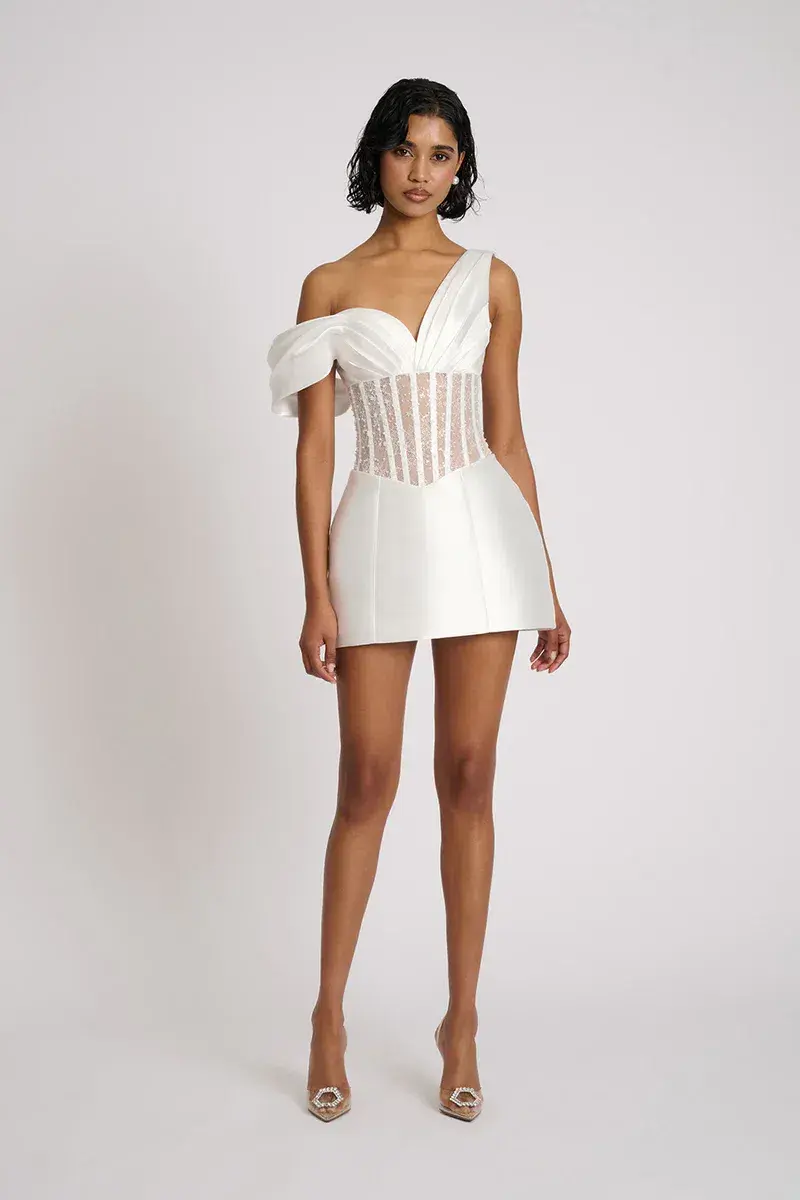 Eliya the Label Romeo Mini Dress White Size 8 - Image 1
