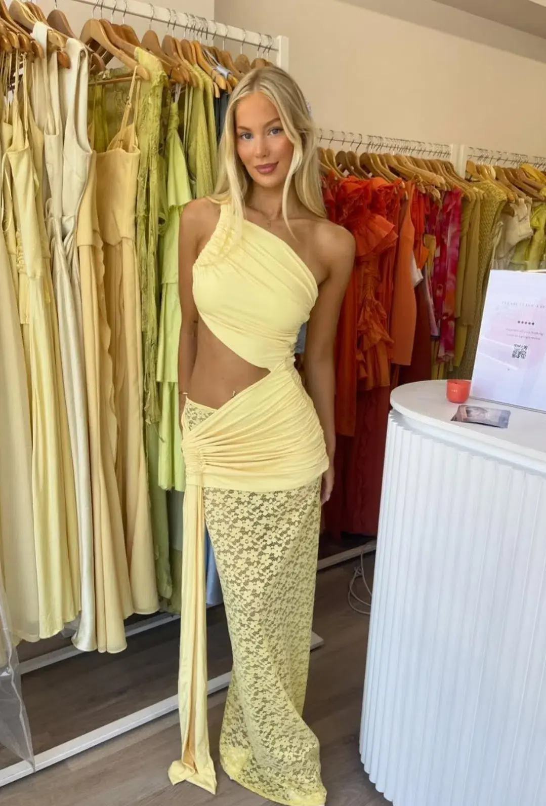 Deconduarte Paridiso Maxi Dress Yellow Size XS/6 - Image 7