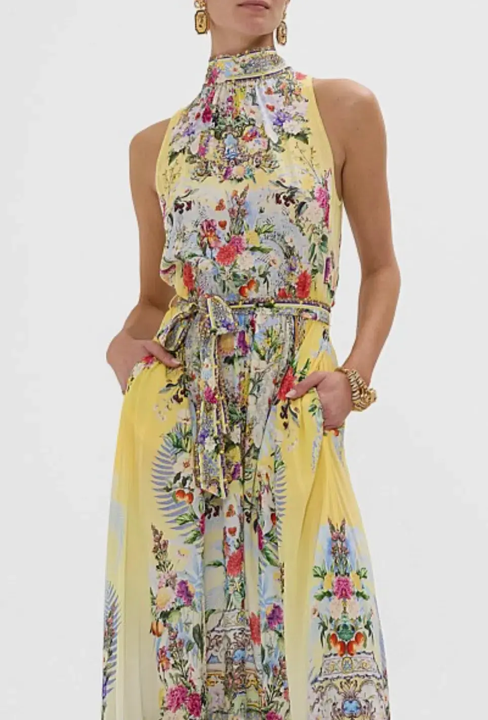 Camilla Necktie Dress With Elasticated Waist Size S/Au 10  - Image 3