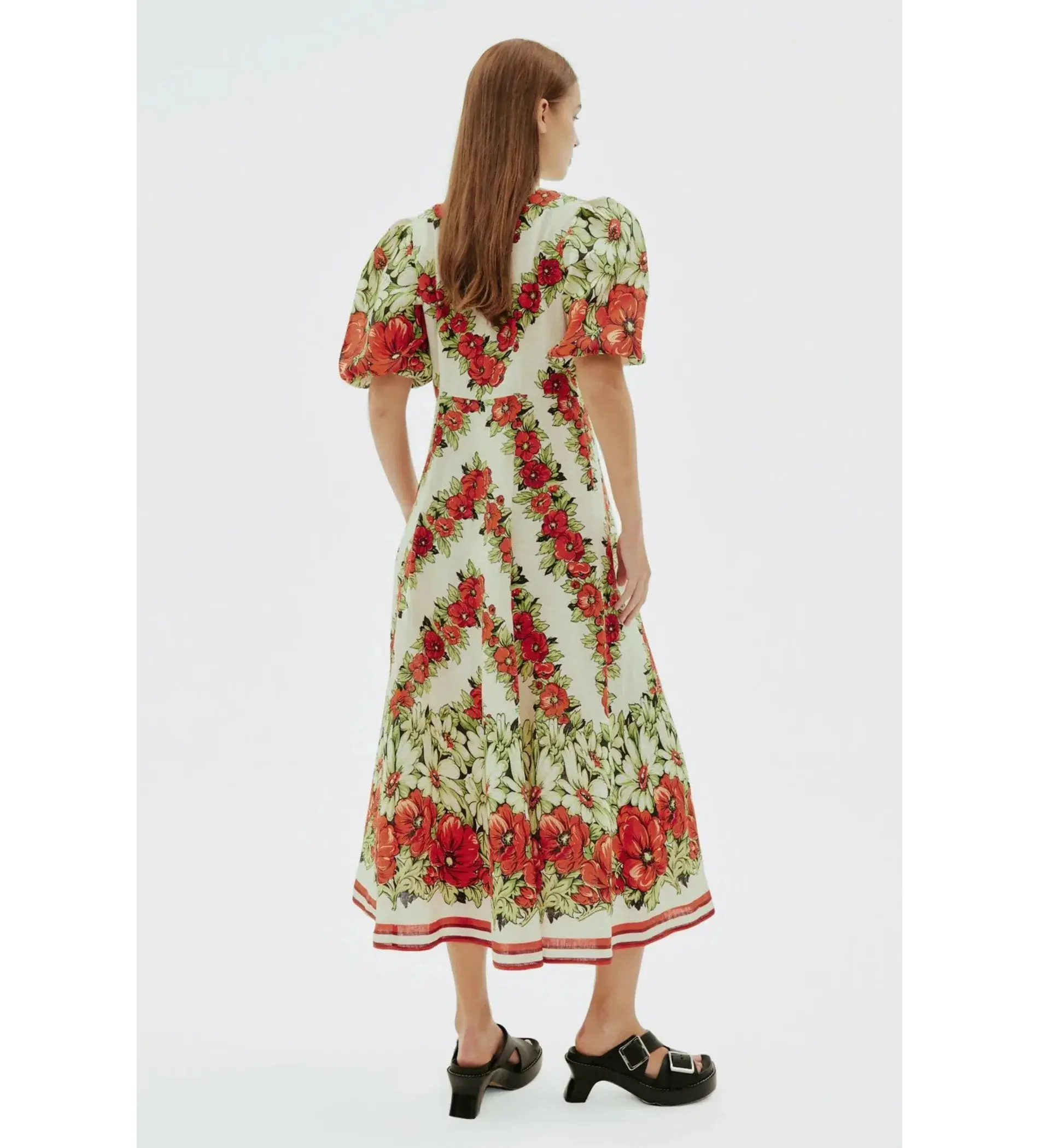 Alemais Amelie Midi Dress Floral Size AU 8 - Image 3