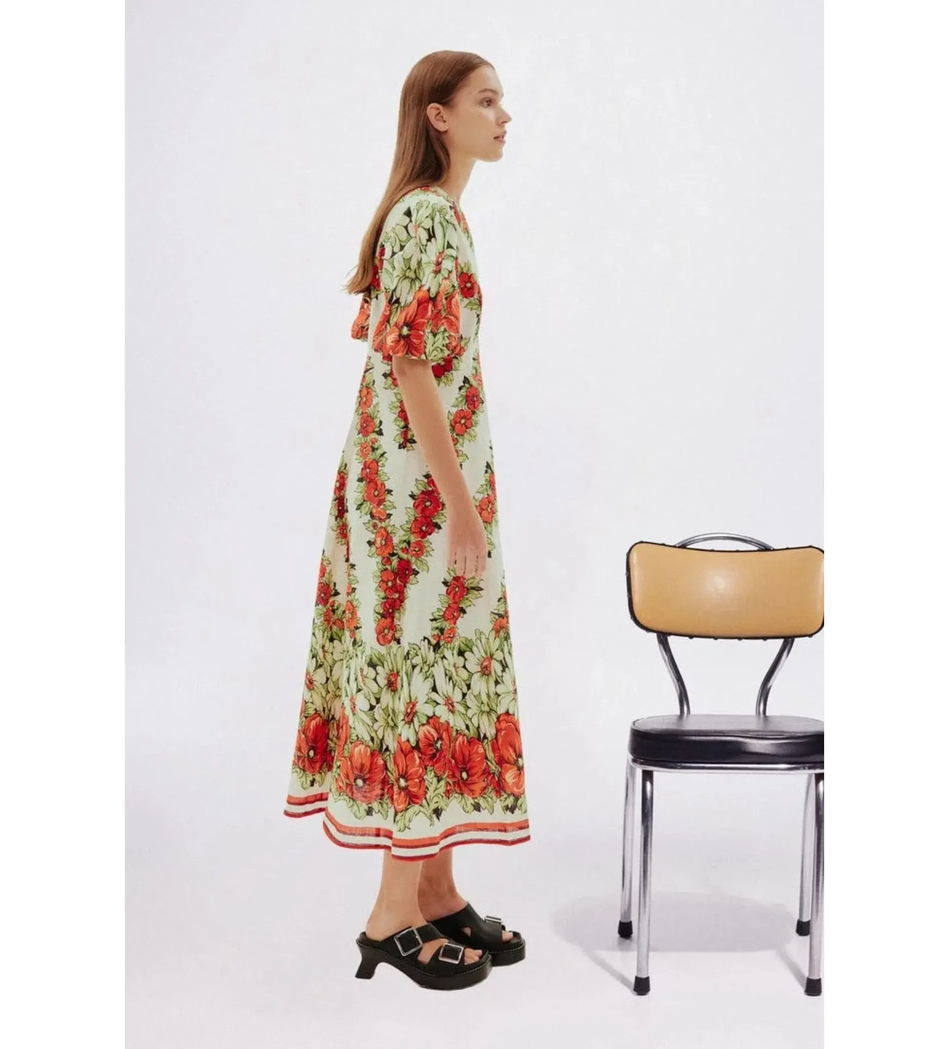 Alemais Amelie Midi Dress Floral Size AU 8 - Image 2