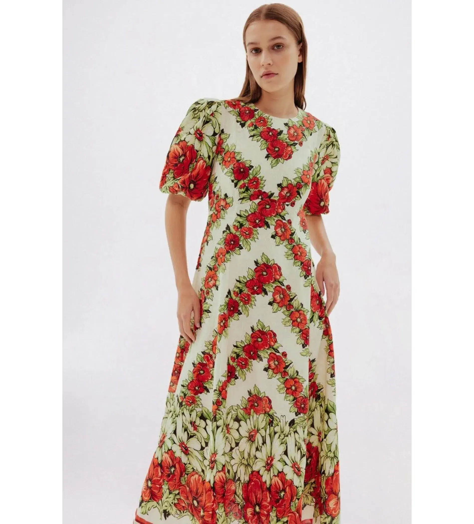 Alemais Amelie Midi Dress Floral Size AU 8 - Image 4