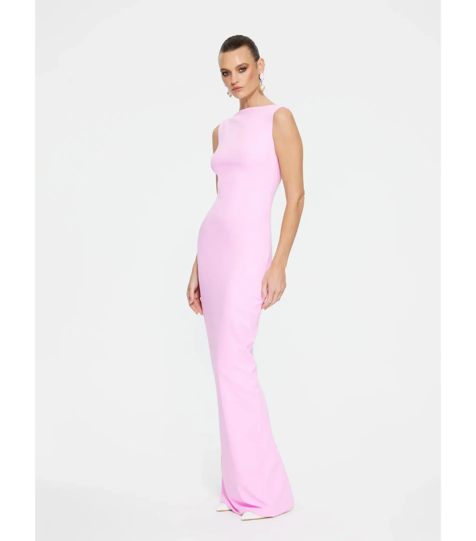 Effie Kats Verona Maxi Gown Taffy Pink Size S / AU 8 - Image 2