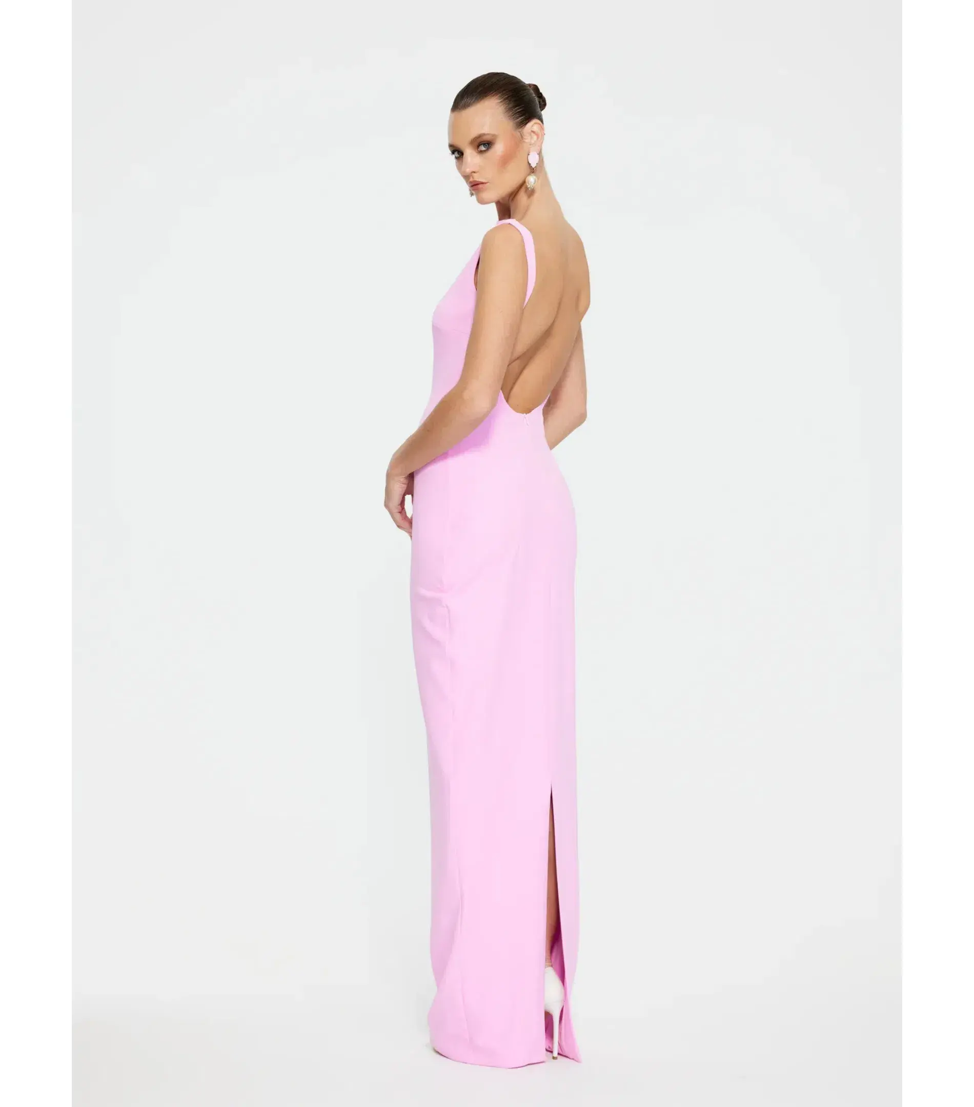 Effie Kats Verona Maxi Gown Taffy Pink Size S / AU 8 - Image 4