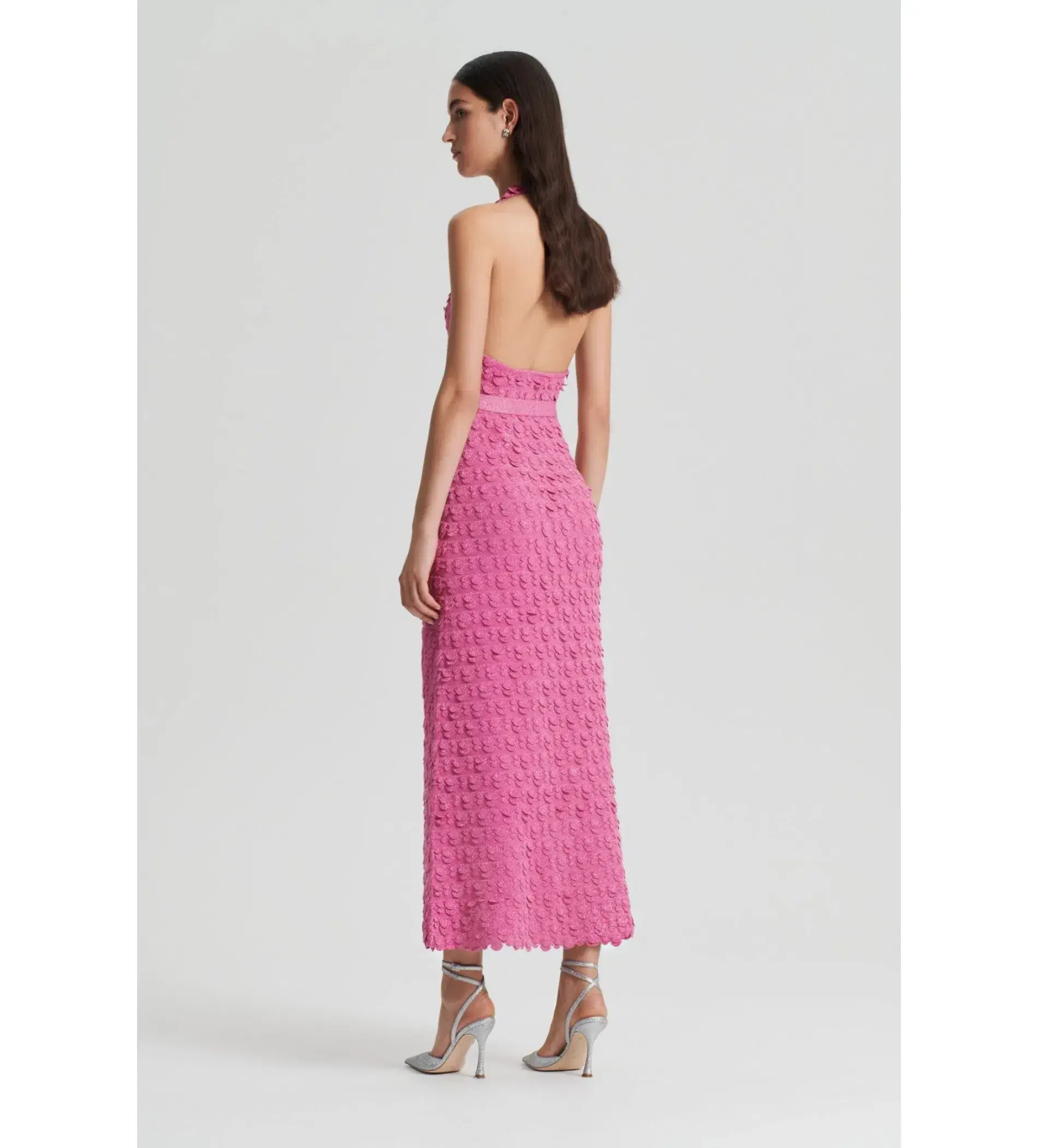 Scanlan Theodore Sparkle Halter Dress in Pink Size XS / AU 6 - Image 3