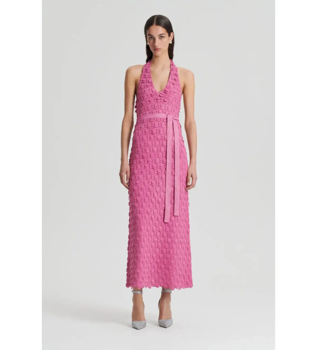 Scanlan Theodore Sparkle Halter Dress in Pink Size XS / AU 6 - Image 1