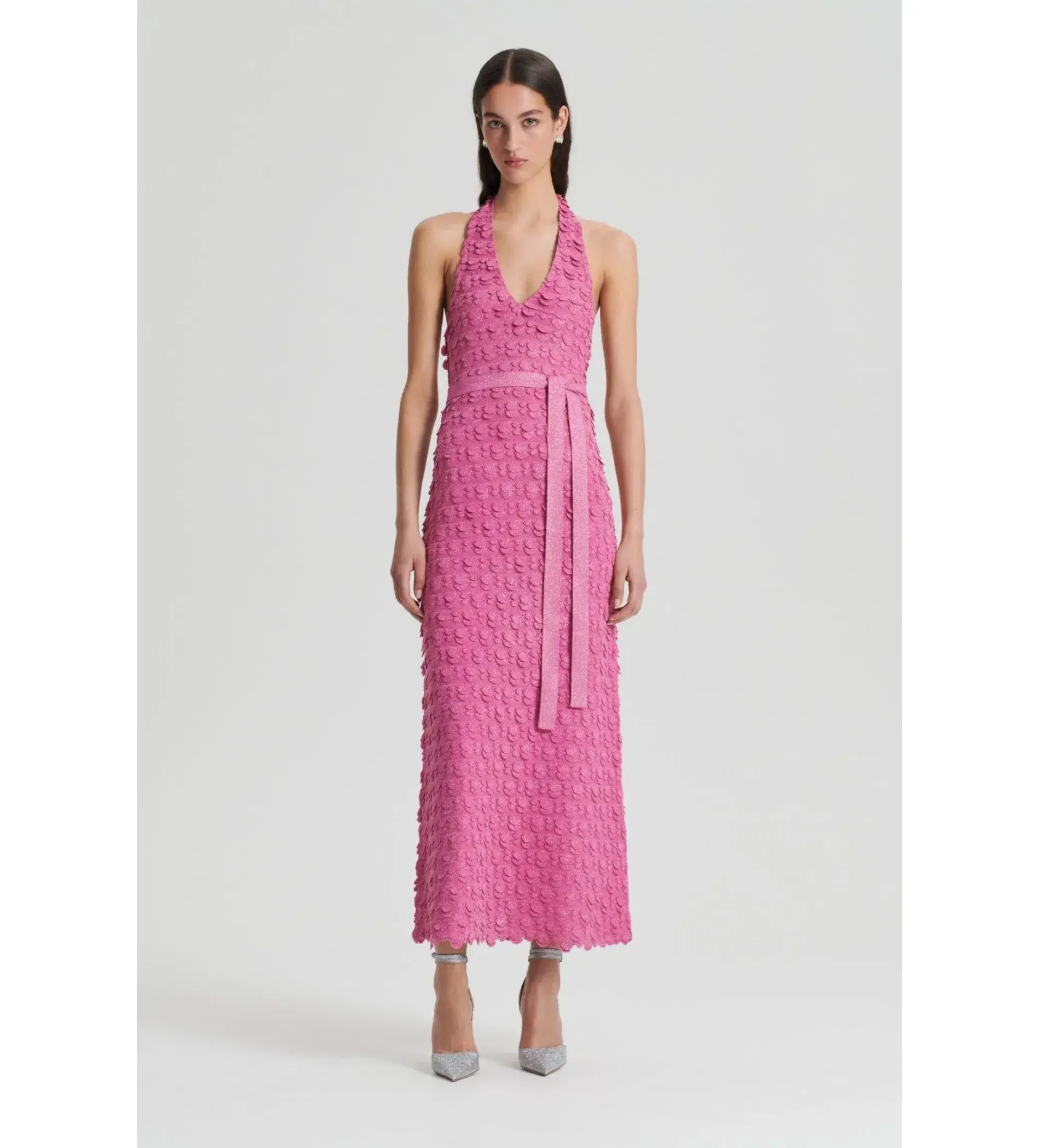 Scanlan Theodore Sparkle Halter Dress in Pink Size XS / AU 6 - Image 1