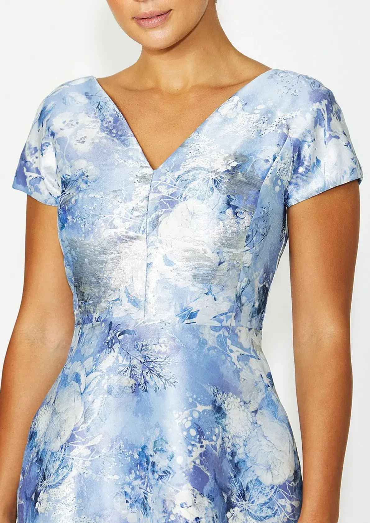 Anthea Crawford Emersyn Floral Midi Dress Powder Blue Size AU 16 - Image 3