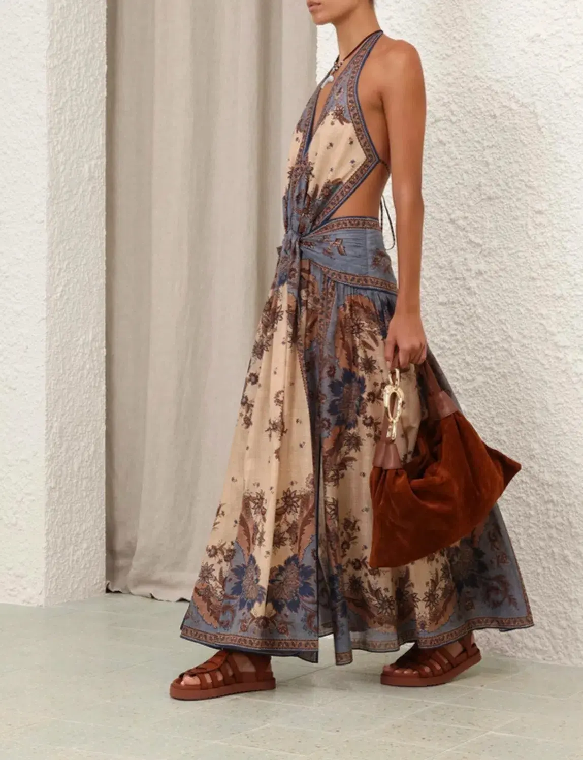 Zimmermann Ascension Plunge Halter Maxi Dress Size 0 / AU 8 - Image 2