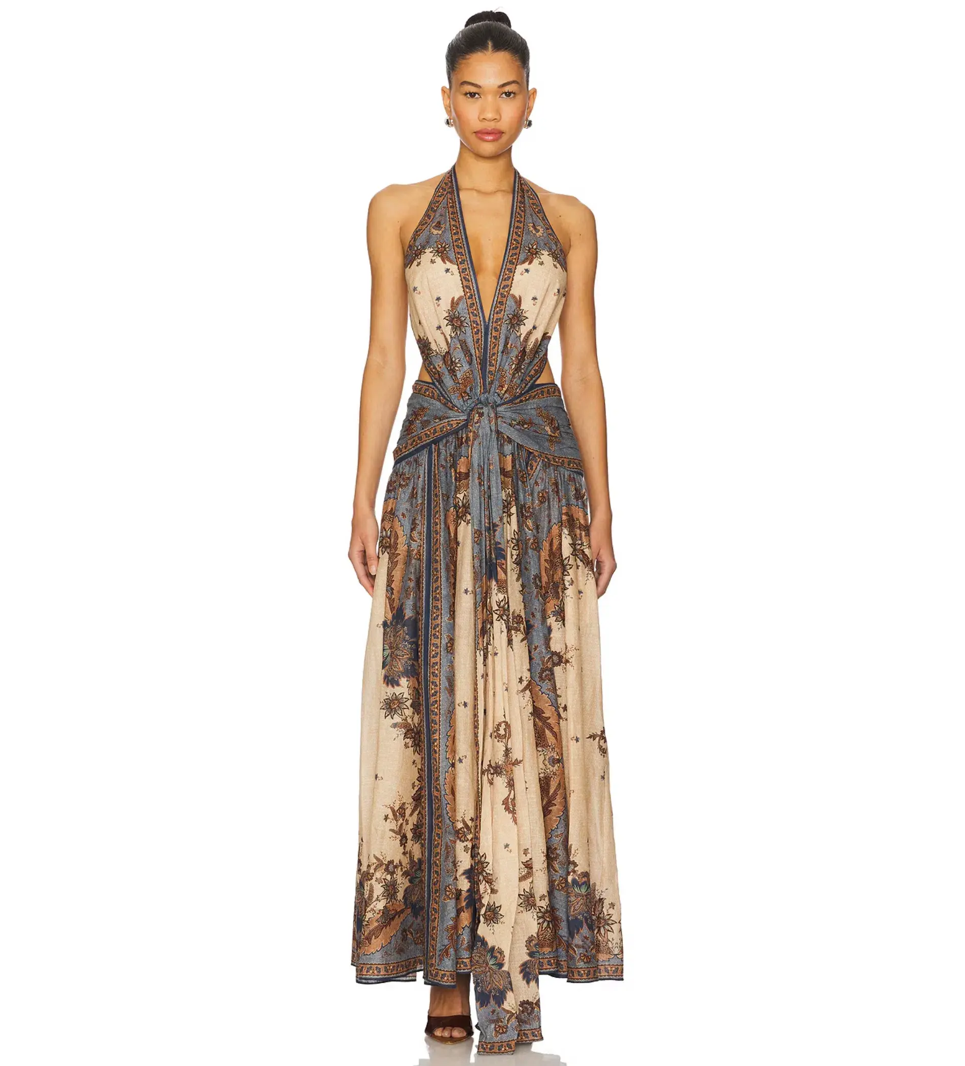 Zimmermann Ascension Plunge Halter Maxi Dress Size 0 / AU 8 - Image 7