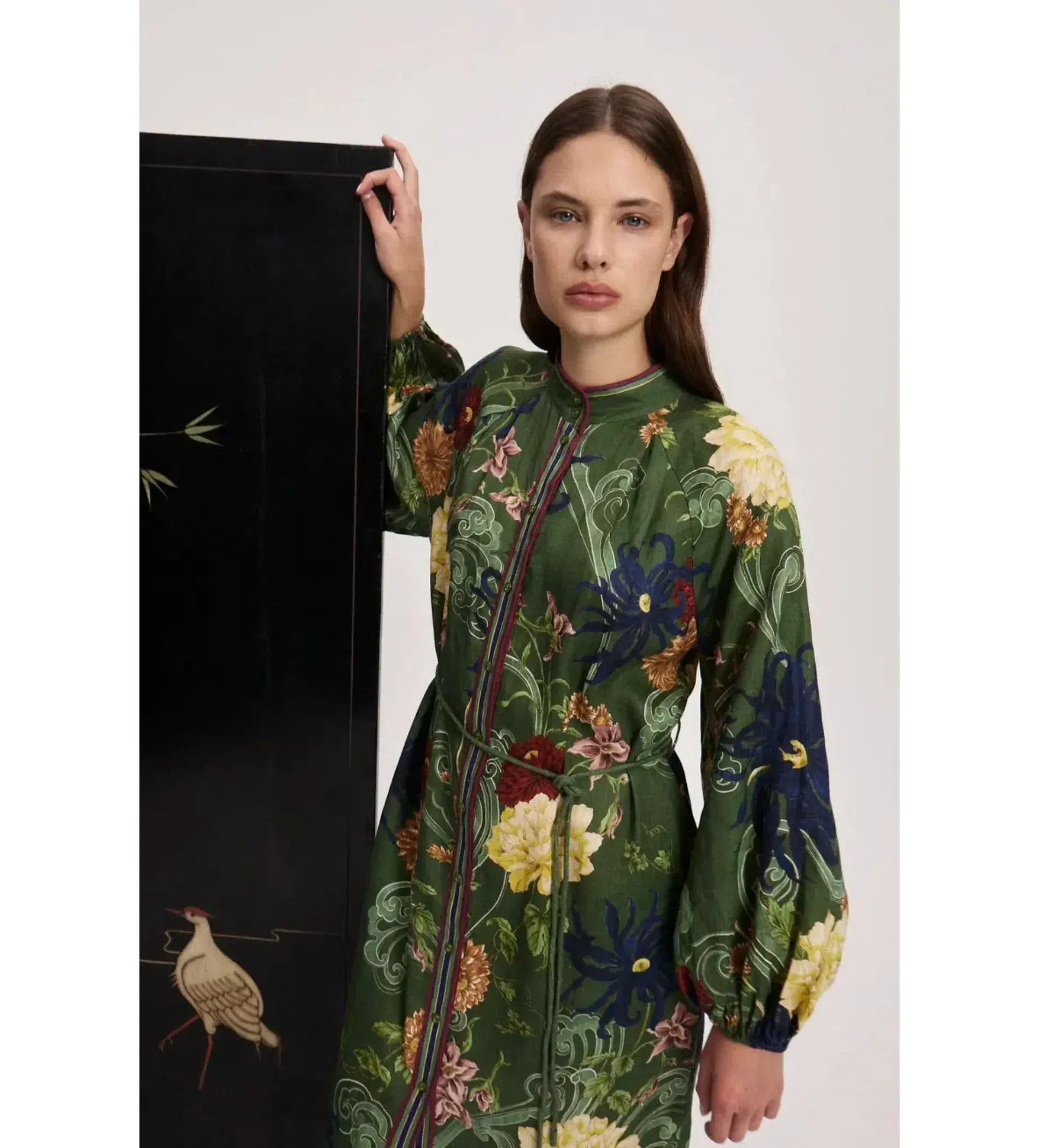 Alemais Avery Shirt Midi Dress Multi Print Size 14 - Image 3