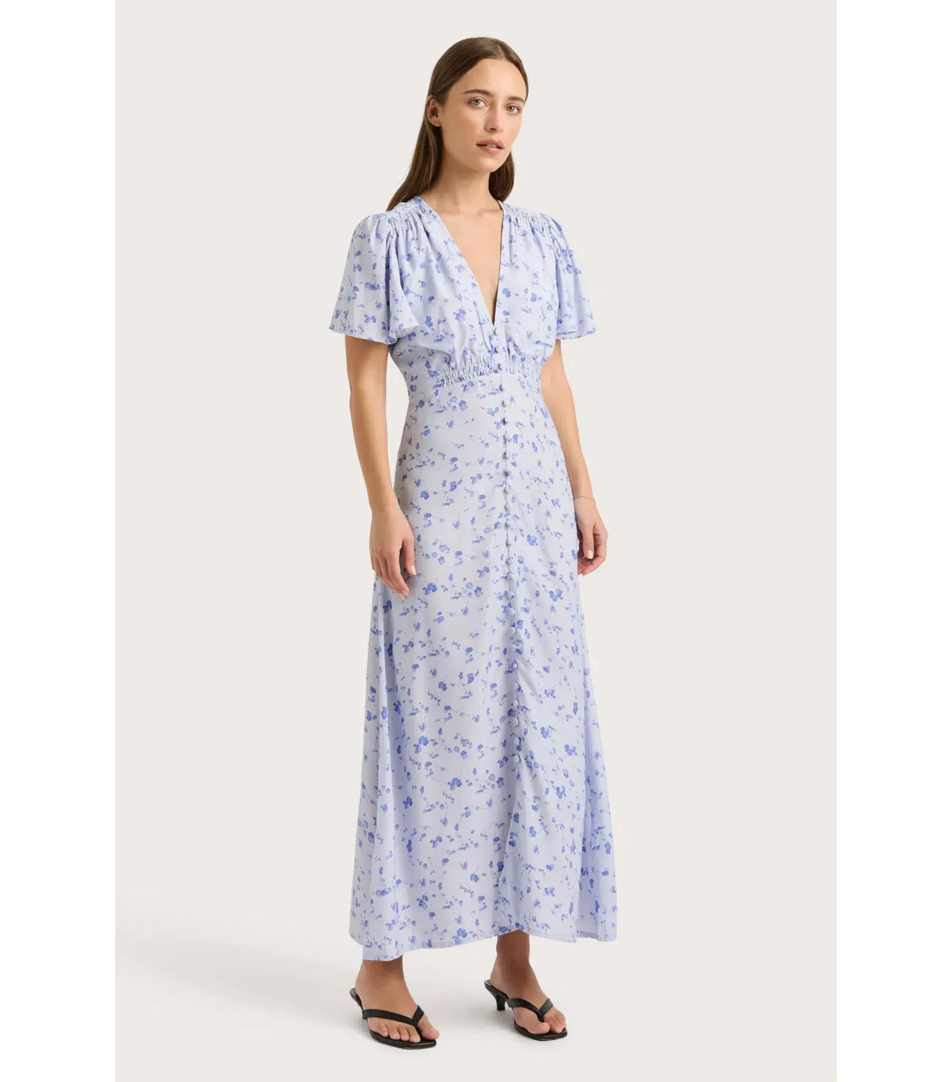 Faithfull the Brand Tae Midi Dress Blossom Blue Size XL / AU 14 - Image 2