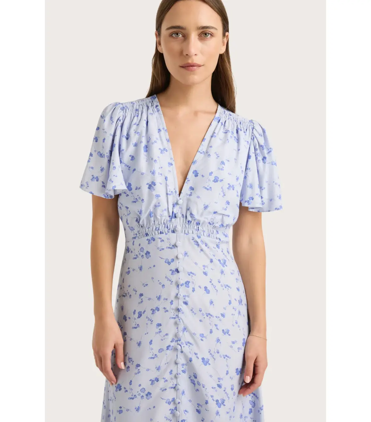 Faithfull the Brand Tae Midi Dress Blossom Blue Size XL / AU 14 - Image 3
