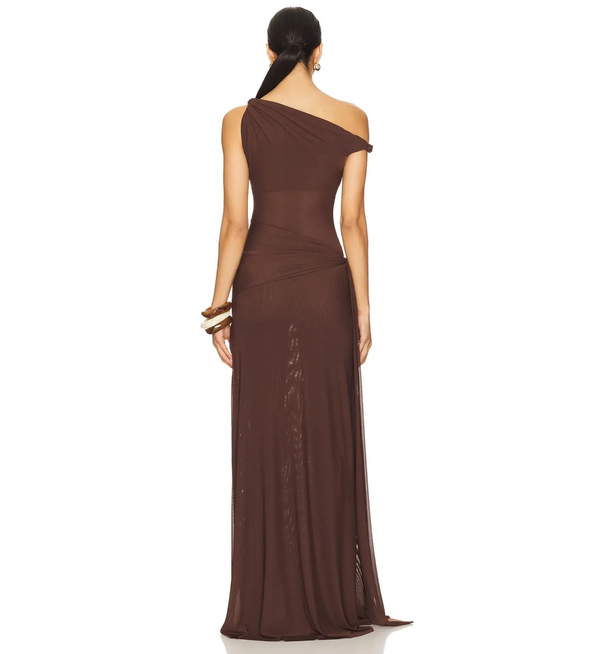 Misha Sisal Maxi Dress in Espresso Brown Size 6/XS - Image 3
