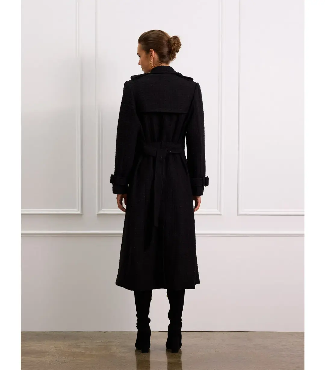 Aqua Blu Brooklyn Trench Coat Caviar Size S / AU 8 for rent on The Volte - main image