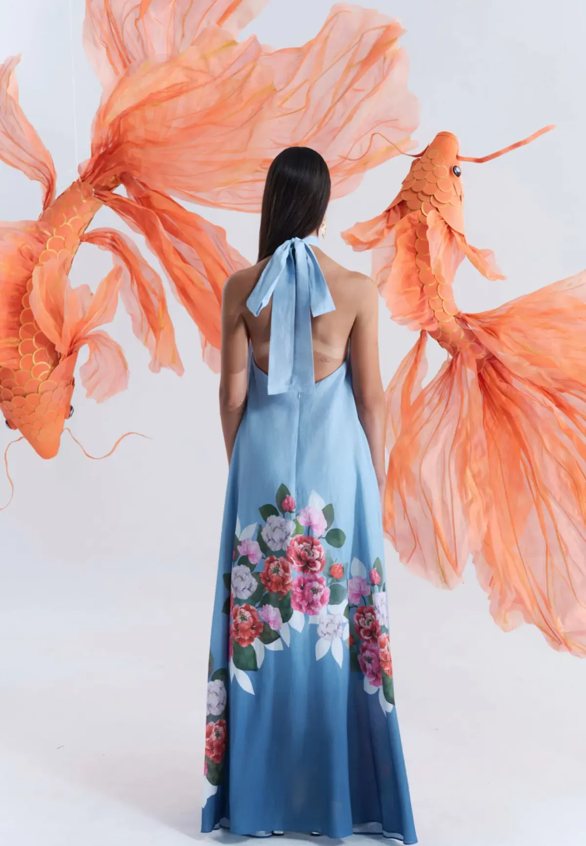 Justin Tong Misty Glen A-Line Dress in Print Size AU8 - Image 4